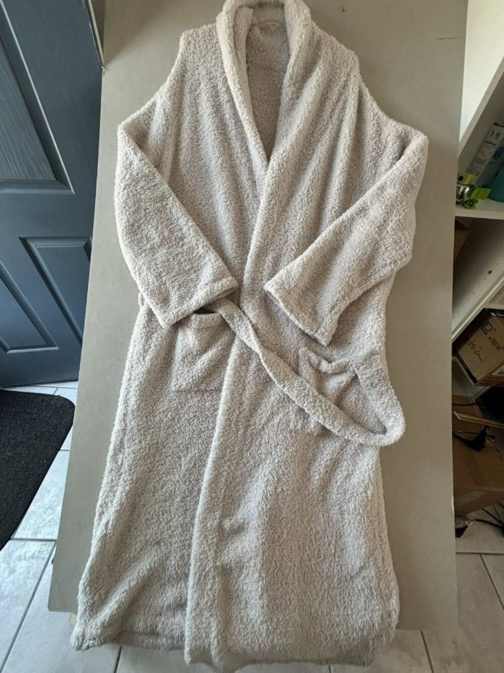 Barefoot Dreams Cozychic Robe Womens Size 3 XL Almond Cream Plus Soft NWT